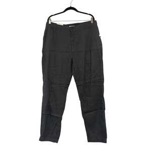 Onia Elijah Pants Mens XL Charcoal Gray Solid Stretch Linen Blend Flat Front NWT